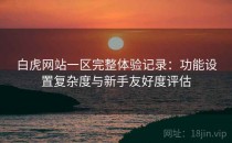白虎网站一区完整体验记录：功能设置复杂度与新手友好度评估
