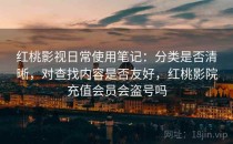红桃影视日常使用笔记：分类是否清晰，对查找内容是否友好，红桃影院充值会员会盗号吗