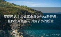 蘑菇网站｜从效率角度做的体验复盘：整体使用氛围与浏览节奏的感受