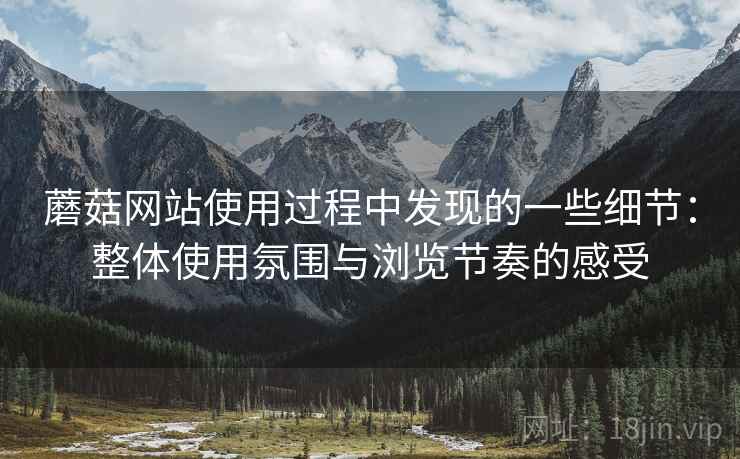 蘑菇网站使用过程中发现的一些细节:整体使用氛围与浏览节奏的感受 第2张 蘑菇网站使用过程中发现的一些细节:整体使用氛围与浏览节奏的感受 第2张