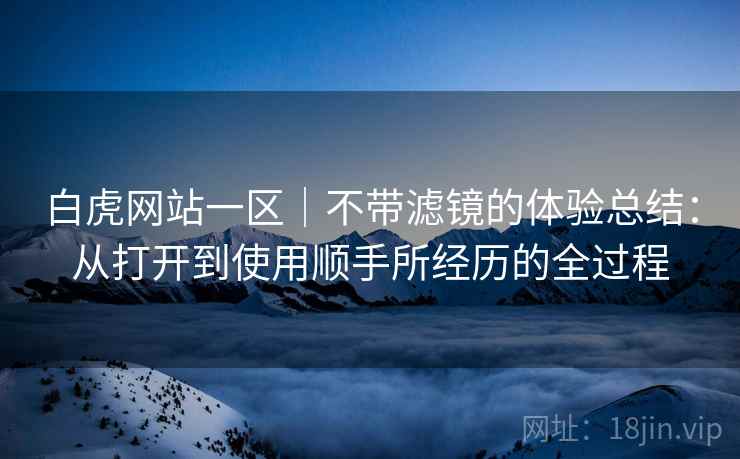 白虎网站一区|不带滤镜的体验总结:从打开到使用顺手所经历的全过程 白虎网站一区|不带滤镜的体验总结:从打开到使用顺手所经历的全过程